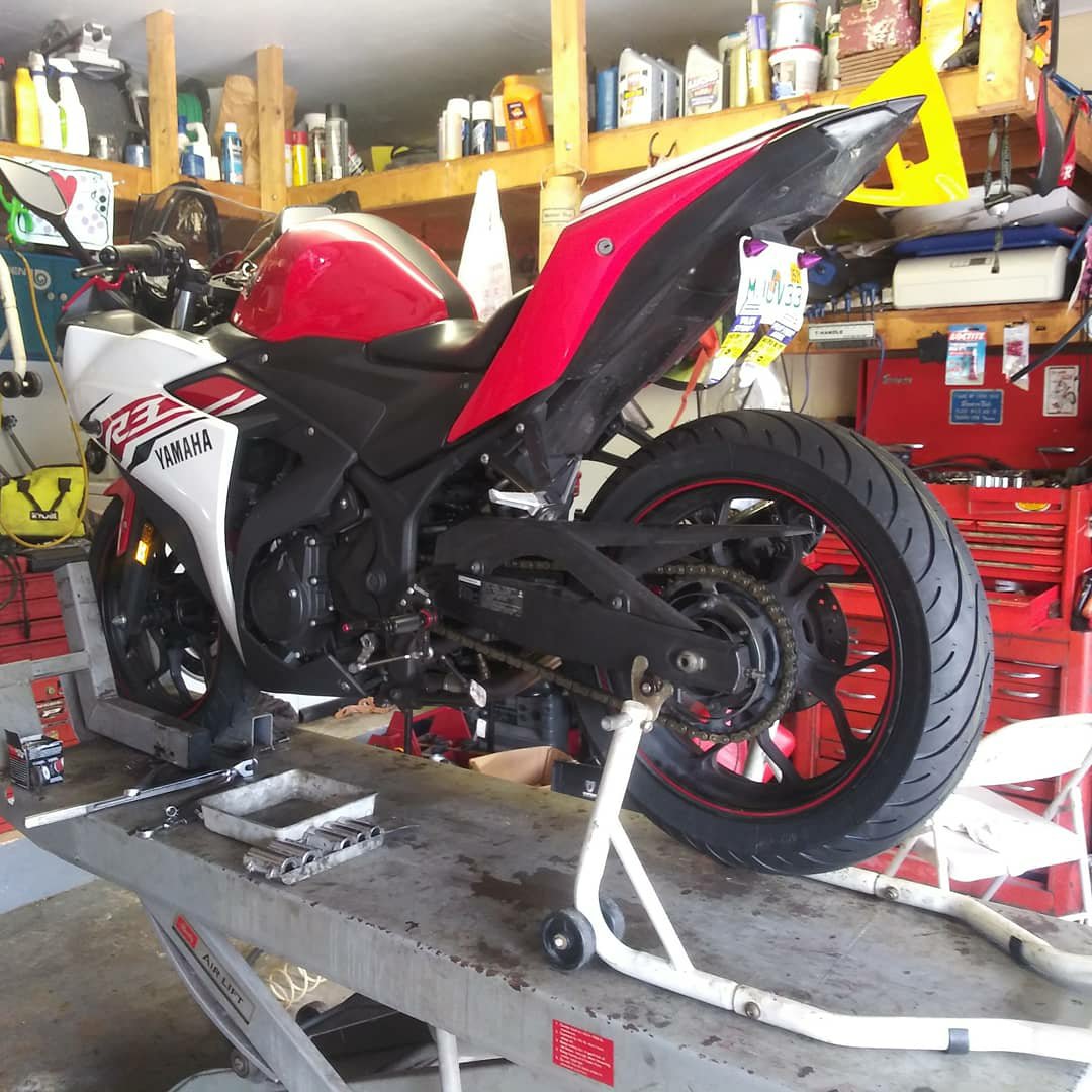 Yamaha R3 new tires. TwoWheelTek